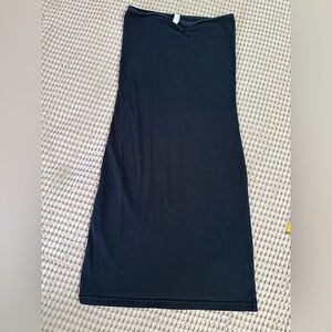 American Apparel Black Strapless Pencil Dress stretchy